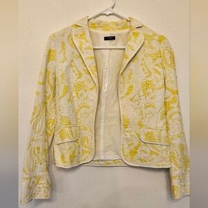J. Crew Yellow and White Blazer
